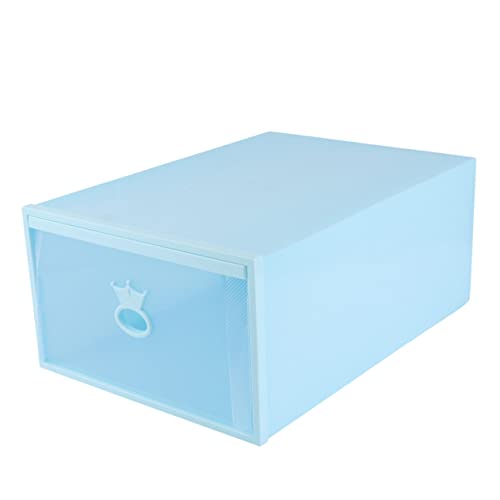 IMIKEYA Scatola di immagazzinaggio di scarpe scarpiera per ingresso mobile tipo cassettiera contenitore trasparente organizer per scarpe trasparente mobile scarpiera pieghevole blu plastica