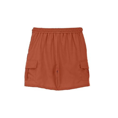 Boys' Pull on Cargo Shorts School Uniform Khaki Athletic Shorts for Boys Quick Dry Cargo Hiking Pants Baggy Sweatpant3