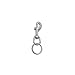 tumundo Gancho Giratorio con Llavero Mosquetón Plateado Gancho Giratorio Ojo Acero Inoxidable Carabina, Karabiner - Schmuck:6.5cm