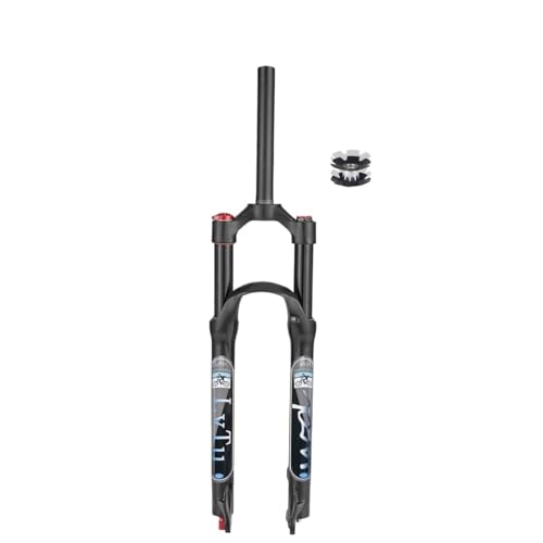 AttLvTu �}�E���e���o�C�N �G�A�T�X�y���V�����t�H�[�N 26/27.5/29 �C���` 140mm �g���x�����o�E���h���� & ���b�N�A�E�g 1-1/8" �f�B�X�N�u���[�L - �u���b�N(Straight Manual lockout,26�C���`)