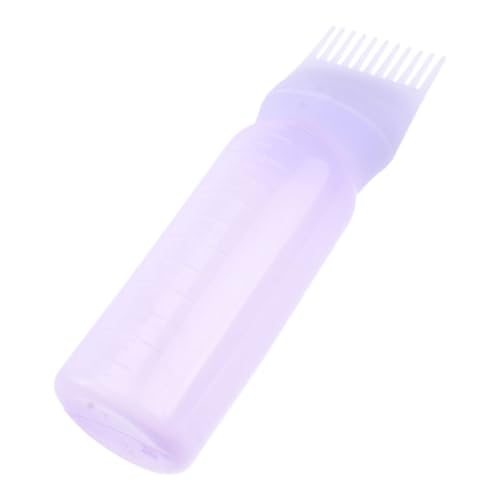 Anneome Botella Aplicadora de Peine para Tinte de Cabello con Escala Graduada Botella de Plástico Duradera para Coloración Cuidado y Aplicación Precisa de Aceite para Cabello