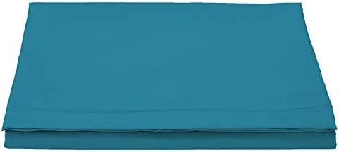 Pizuna Deluxe White Double Fitted Sheet 100% Cotton, 600 Thread Count Long Staple Crisp Cotton Fitted Bed Sheets Double 140x200, Sateen 40 cm Deep Pocket Fitted Sheet 1Pc (White Double Fitted Sheets)