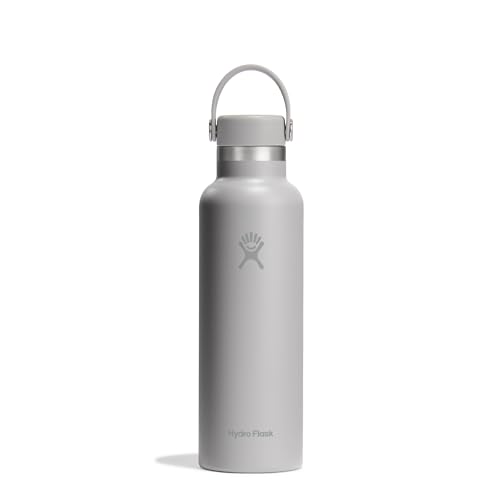Hydro Flask - Standard Mouth Gourde Isotherme 621 ml (21 oz) - Bouteille Inox à Isolation Sous Vide - Bouchon Antifuite et Revêtement par Poudre - Birch