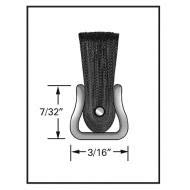 Strip Brush, 72 in L, Overall Trim 6 in