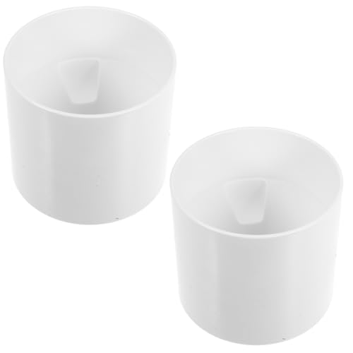 BESPORTBLE 2 Stück Golf Putting Cup Lochbecher Aus Kunststoff Weiß Mit Flaggenhalter Für Heim- Und Gartenübung Golf Putting Training Zubehör