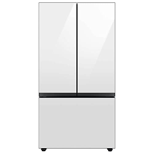 SAMSUNG RF24BB620012 24 Cu. Ft. Bespoke White Glass 3-Door French Door Counter-Depth Refrigerator