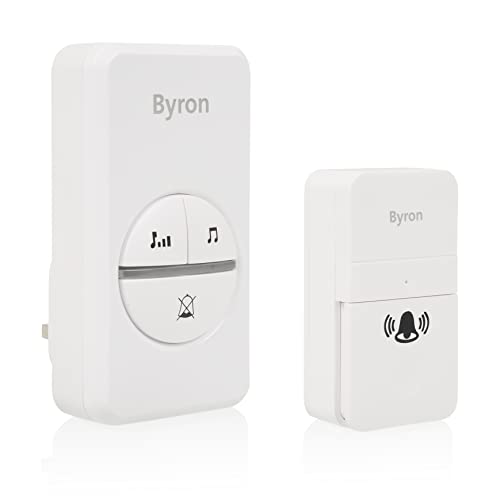 Byron Wireless Doorbell Set - Kinetic Energy - 16 melodies - Up to 100m wireless range - DBY-23442BS
