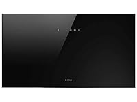 Elica PLAT-BLK-80 80 cm Chimney Cooker Hood - Black Glass - A Rated
