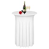 Genérico Tischwäsche für Cocktailtische, elastische Weihnachts-Abdeckung für Bartisch, verstellbare Tischdecke, elastische Dekoration für Bankett, Geburtstag, Zuhause, Restaurant, Pub