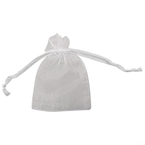 100 bolsas de organza para ocasiones especiales, elegantes bolsas con cordón para joyas, regalos y regalos (5 x 7 cm)