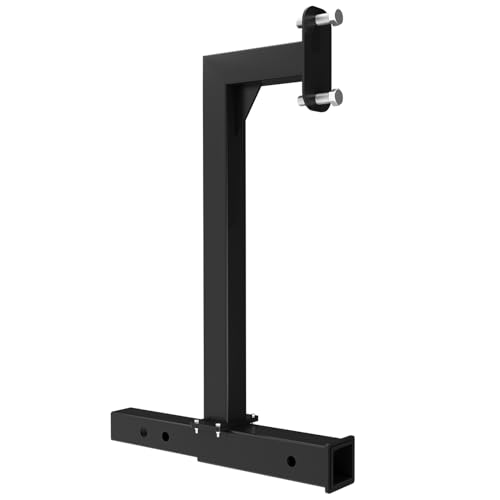 Hitch Mount Spare Tire Carrier Split Structure for Wheels with 4.5-inch Bolt Spacing Hitch with 2 Inch Receiver RV Spare Tire Carrier Mount for Vans SUVs and Motorhomes (Black)