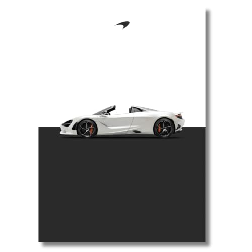 Image of Live Mad Live Crazy Mclaren 720S Spider Portrait Single Wall Paper Poster, A3 Size, 16.5L X 11.7W Inches Unframed Art Prints - Home, Bedroom, Living Room & Decor - Aesthetic, Matt Finish, Frame Not Included