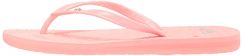 Roxy Girls Antilles Flip Flop Sandal, Pink/Metallic Silver 214, 4 Big Kid #TOP7