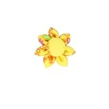 Size Small Flower for Pet Collar in 20 Colors (Orange Floral)