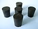 Size 2 Black Rubber Stoppers (Count 5)