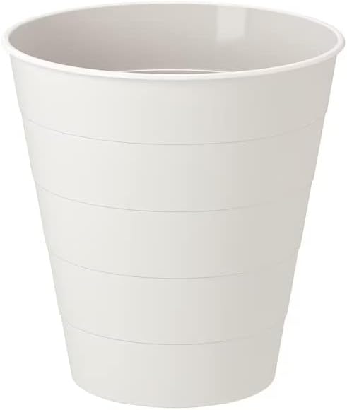 FNISS Waste Trash Sorting Bin Paper Basket Durable Plastic White/Black 10L (1)