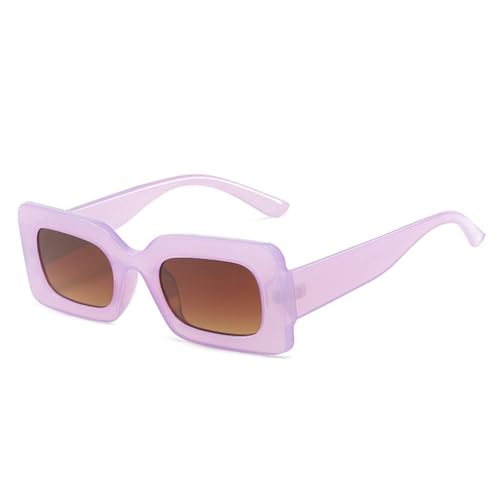 Lunettes de soleil rectangle UV400 rétro punk de taille unique pour femmes