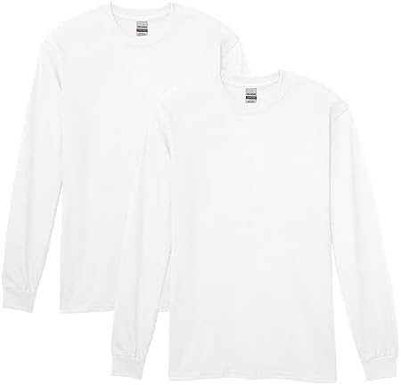 Gildan Adult Heavy Cotton Long Sleeve T-Shirt, Style G5400, 2-Pack