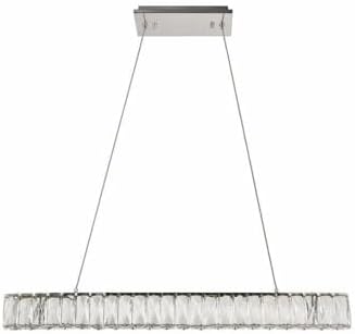 Elegant Decor Indoor Modern Monroe Integrated LED chip Light Chrome Chandelier Clear Royal Cut Crystal - 31.5x31.5x3