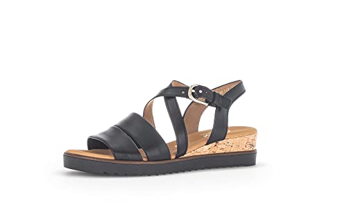 Preisvergleich Produktbild Gabor Damen Keilsandalen, Frauen Sandalen,Moderate Mehrweite (G),Strandschuhe,Keilsandaletten,Keil... / Gold),38 EU / 5 UK