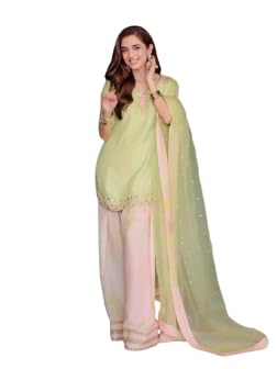 Heavy Embroidery & Sequence Work Kurti Farshi Palazzo with Dupatta Set for Women - Review, Price and Buying Guide