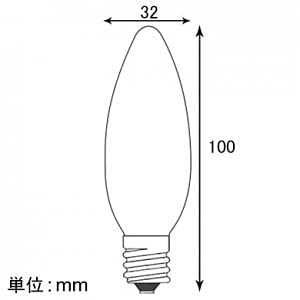 Amazon | 旭光 耐熱透明カラー シャンデリア球 C32 105V40W 口金:E17