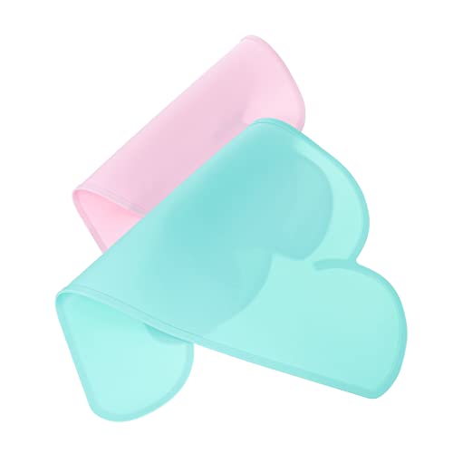 VANZACK 2Pcs Silicone Pet Bowl Mat Insulation Scald Multi Purpose Feeding Pads for Keeping Floors and Comfortable Dining Experience