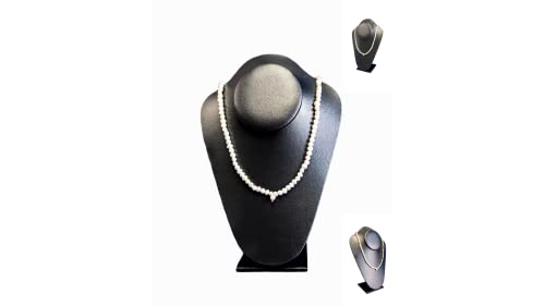 Consejos para Comprar Expositores y envases para bisutería los 10 mejores. 42 Exhibidor Soporte para Joyería, Bisutería, Collares, Cadenas. Expositor Busto Hecho de madera y forrado de vinil negro fino. Logra tener tu joyería organizada y presentable...