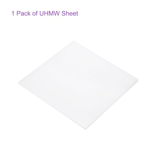 Image of DMiotech 12 x 12 x 1 /4 Inch Plastic UHMW Sheets, Ultra High Molecular Weight Polyethylene, Opaque White Polyethylene Board for Automotive, Chemical, Manufacturing, DIY Home Kitchen