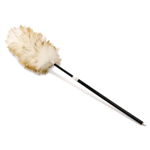 Image of Rubbermaid Commercial Products Lambswool Duster with Telescoping Plastic Handle, 30 inch- 42 inch, Black, for Industrial /Professional Dusting of Large Spaces