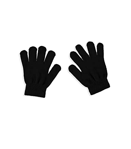Connex Gear Women's Winter 3-Piece Cable Knit Pom Pom Knit Cuff Hat, Scarf & Gloves Set (Black), One Size #TOP3