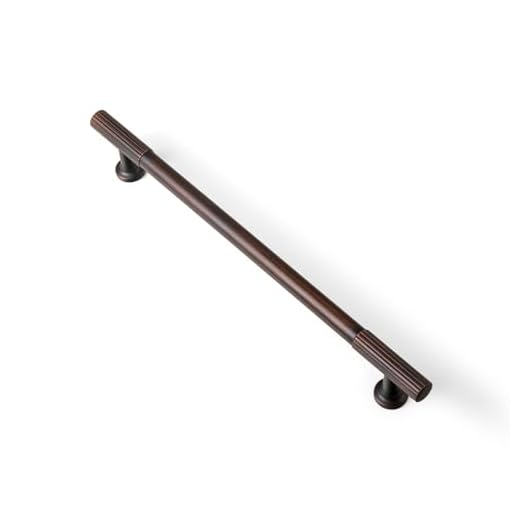 Goo-Ki Oil Rubbed Bronze Zinc Alloy Cabinet Handles - 7.56''(192mm) Hole Center Striped Decorations Cabinet Pull Hardware for Bedroom, Kitchen, 6 Pack