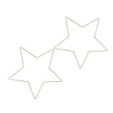 Housoutil 2 Piezas de Marco de Hierro en Forma de Estrella de Cinco Puntas Dorada para Manualidades y Decoración de Fiesta Alambre para Atrapasueños