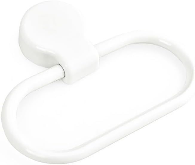 White Hand Towel Ring, Adhesive Towel Holder, Towel Rings for Bathroom Wall, Towel Ring Hand Towel Holder for Wall Mounted Round Towel Hanger, Hand Towel Holder for Bathroom