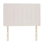 Elixir Furniture Luxury Portland Divan Bed Headboards | Elegant Chenille Fabric Headboards for King Size Bed | Cream color with wooden material Stylish headboards for beds (Cream, 5ft Kingsize)