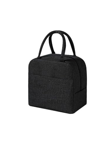 Image of Small Insulated Travel Lunch /Tiffin /Storage Bag for Office, School, College, Travel Tiffine Pouch for Lunch Box, for Men, Women, Kids, Hot & Cold Insulated Storage Bag Small Lunch Bag (Black)