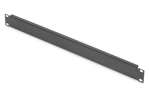 DIGITUS DN-19 BPN-01-SW – 19 Zoll Blindabdeckplatte 1HE – Blende für Netzwerk- & Serverschränke – Mit Befestigungsmaterial – Stahlblech – Pulverbeschichtet – Schwarz