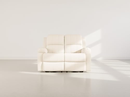 Canapé Relax Électrique 2 Places Simili Beige Best Mobilier