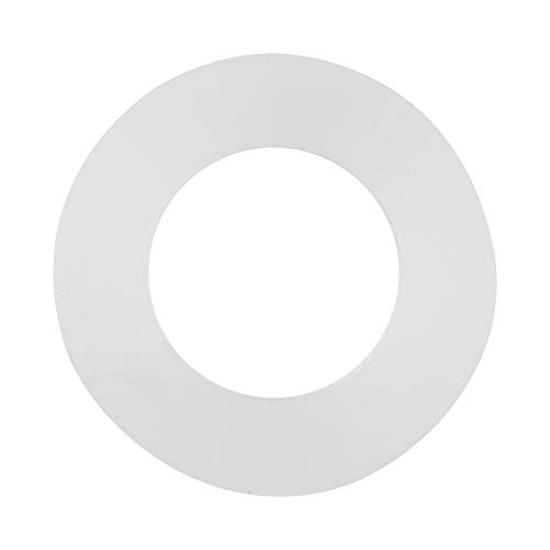 Flat Gasket Washer Circle Silicone White Flat Rubber Washers Replacement Circle Silicone O Rings for Pipe Water Tap Connection 12 Pieces (3/4 inch)