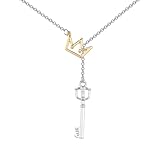 KEYCHIN Anime Sora's Key & Crown Adjustable Y-Necklace Sora Cosplay Fans Gift Hollow Key Pendant Jewelry (Crown nk)