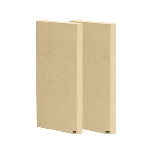Image of Timber Acoustics Sound Absorption Panels | Sound proofing for Room | Rockwool | Pine-wood | Acoustics & Soundproofing | Noise Absorber for Home |2' x 4' x 2 inch [SET OF 2] NRC > 0.90 (Beige)
