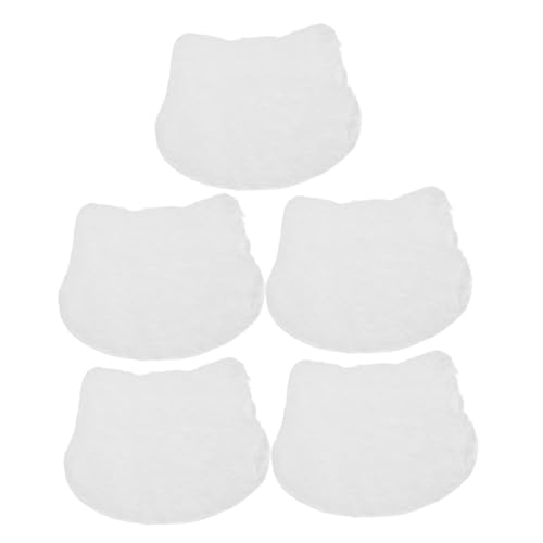 Tapis blancs peluche maison de poupée - 5 mini couvertures motif chat