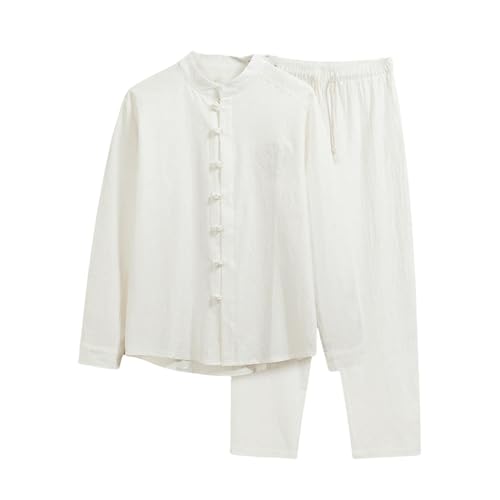 Chemise coton et lin homme style chinois ample contre la chaleur d'été