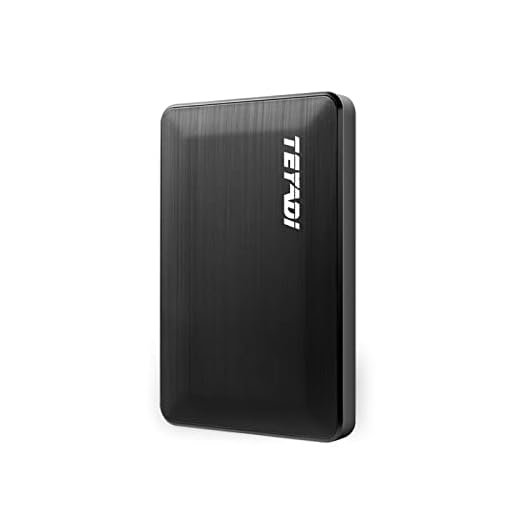 TEYADI 1TB Mobile Hard Drive USB3.0 Secure Encrypted High Speed Storage (Upgrade) 270M/S,T2518 Charming Black- External Solid State Drive