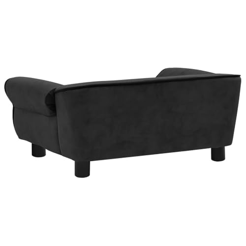 vidaXL Hundesofa Schwarz 72x45x30cm Plüsch Hundebett Hundecouch Katzensofa