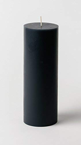 Mister Candle - Assorted Unscented Solid Color Pillar Candles (Set of 3) for Home DÃ©cor, Wedding Receptions (Black)