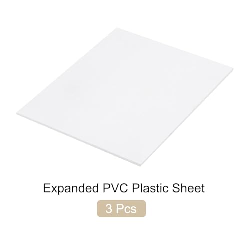 Image of Expanded PVC Plastic Sheet 7 /64 inch Thick, 5 inchx7 inch Lightweight Rigid Foam Sheet, [for Crafts Signage Displays Digital Screen Printing] - White / 3 Pcs