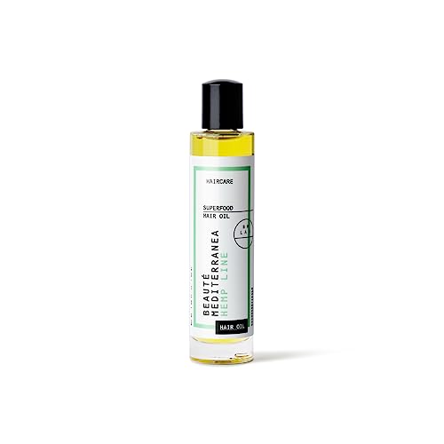 Aceite para el Cuidado del Cabello y Corporal - 50 ml - Aporta Brillo y Protección - para Cabellos Secos y Apagados - 100% Vegano - Beauté Mediterranea Superfood Hair Oil