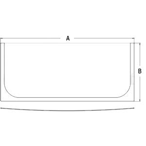 Stevens Lake Parts One New Lower Windshield Glass Fits Exmark 160DLC, 160DLC 200DLC 240DLC 270DLC