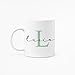 C&P Taza Personalizada blanco brillo con Inicial y Nombre de cerámica 350 ML Imagen de C&P Taza Personalizada blanco brillo con Inicial y Nombre de cerámica 350 ML